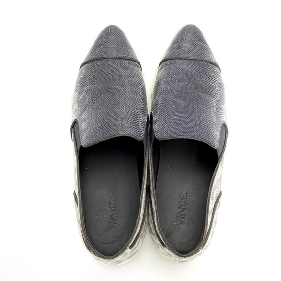 Vince Rare Lizard Leather Cup-Pointed Toe Slip-On Sneakers - Picture 4 of 9